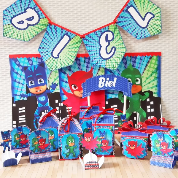 Moldes Digital Pj Masks Studio, Png e Pdf