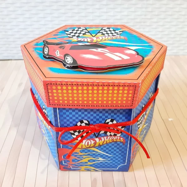 Caixa Explosão Hot Wheels Studio, Png e Pdf