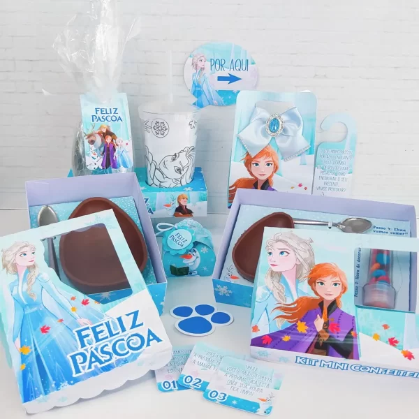 Kit Festa Digital Páscoa Frozen Studio e Pdf