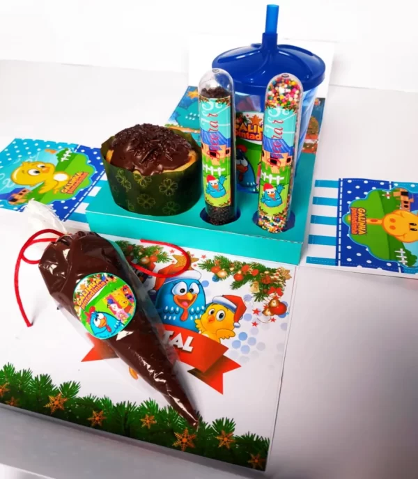 Maleta Explosiva Natal Galinha Pintadinha