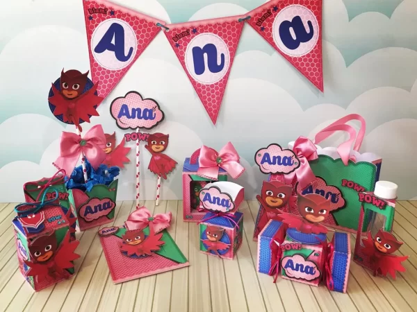 Arquivo Digital Pj Masks Rosa Studio, Png e Pdf