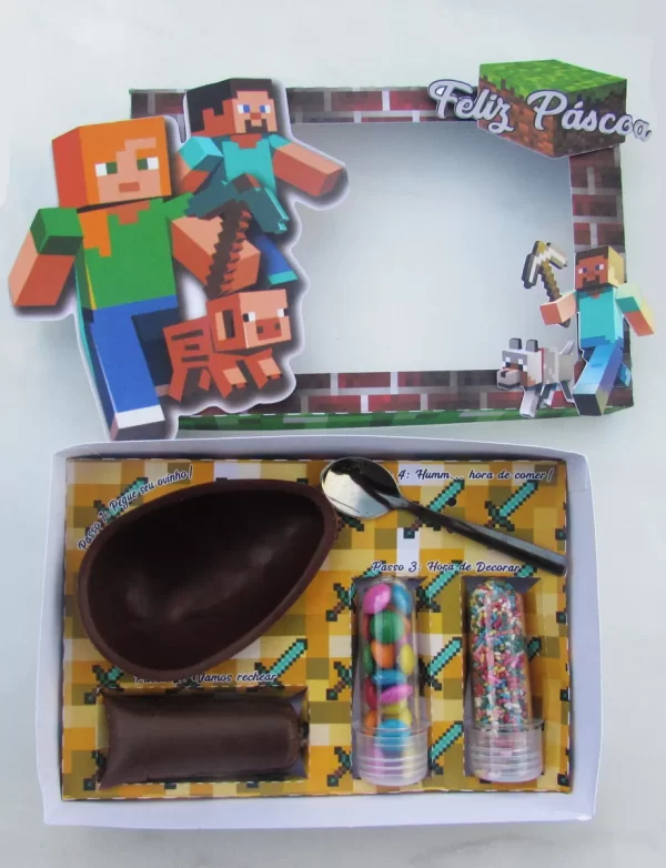 Kit Tema Pascoa Mini Confeiteiro Minecraft