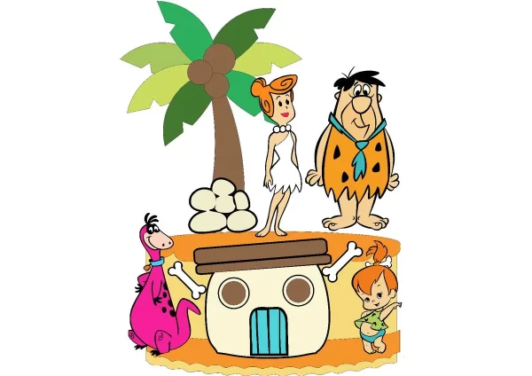 Arquivo Topo de Bolo Flintstones Studio