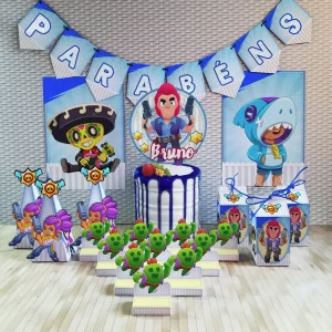 Festa Pronta Brawl Stars Studio, Png e Pdf