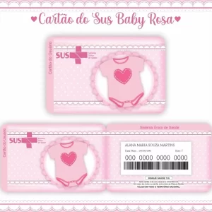 Arquivo Digital Cartão Sus Baby Rosa