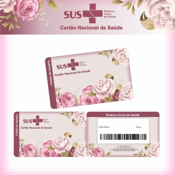 Arquivo Digital Cartão Sus Floral Lilás