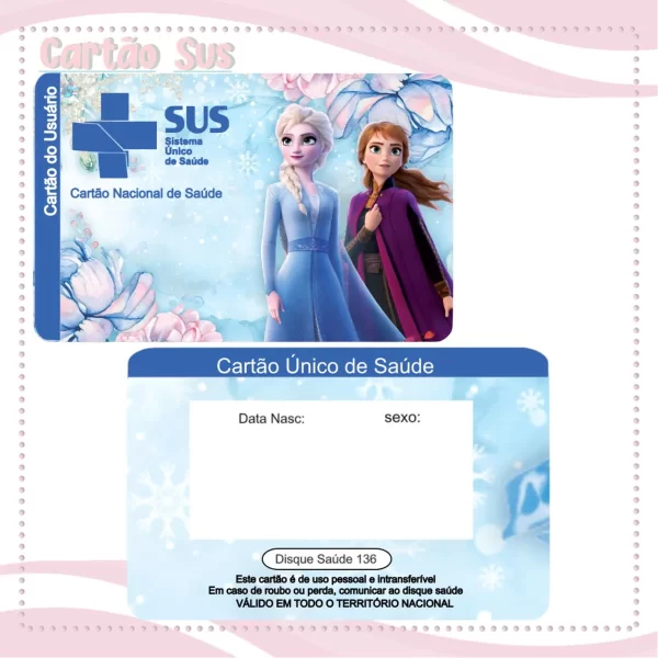 Arquivo Digital Cartão Sus Frozen