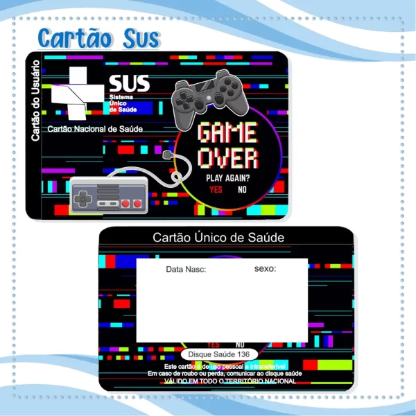 Arquivo Digital Cartão Sus Gamer