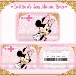 Arquivo Digital Cartão Sus Minnie Rosa