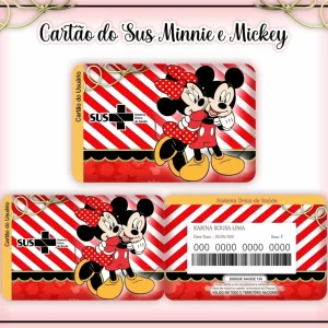 Arquivo Digital Cartão Sus Minnie e Mickey