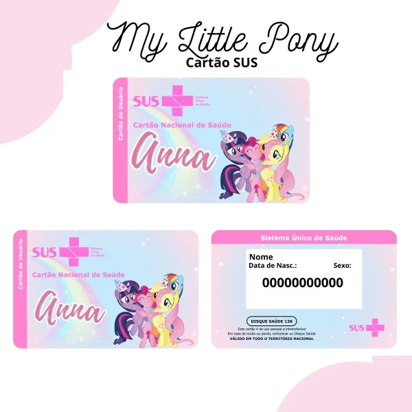 Arquivo Digital Cartão Sus My Little Pony