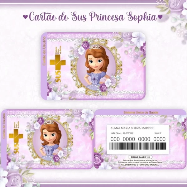 Arquivo Digital Cartão Sus Princesa Sofia