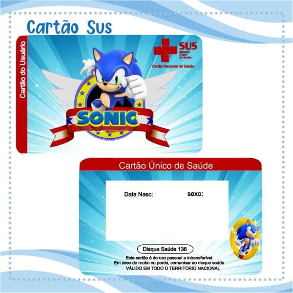 Arquivo Digital Cartão Sus Sonic