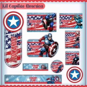 Arquivo Digital Etiqueta Capitão America