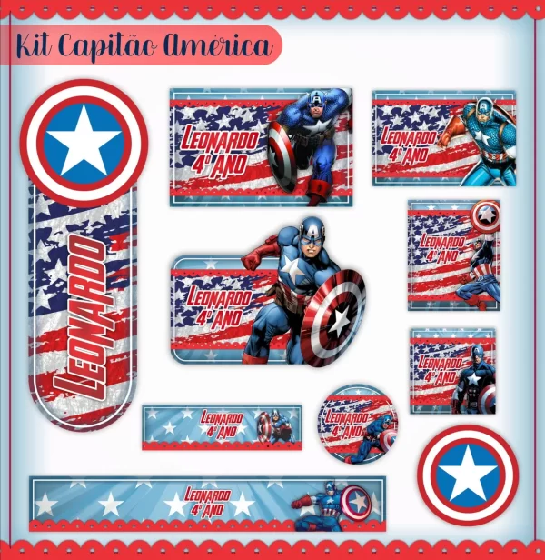 Arquivo Digital Etiqueta Capitão America