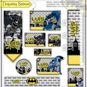 Arquivo Digital Etiqueta Escolar Batman