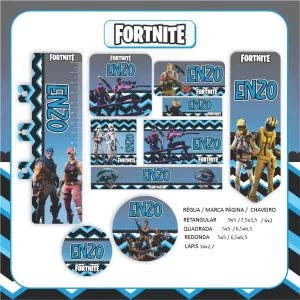 Arquivo Digital Etiqueta Escolar Fortnite