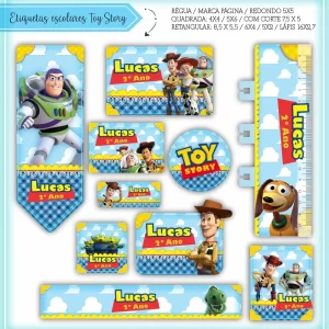 Arquivo Digital Etiqueta Escolar Toy Story