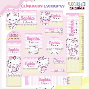 Arquivo Digital Etiqueta Hello Kitty