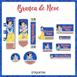 Arquivo Etiqueta Escolar Branca de Neve