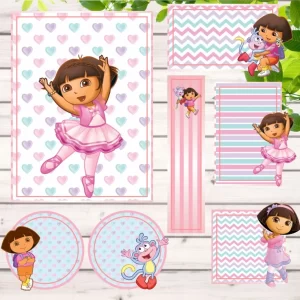 Arquivo Etiqueta Escolar Dora Studio