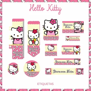 Arquivo Etiqueta Escolar Hello Kitty