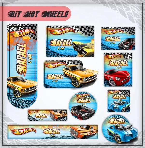 Arquivo Etiqueta Escolar Hot Wheels