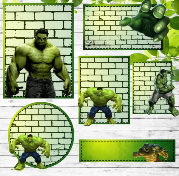 Arquivo Etiqueta Escolar Hulk Studio