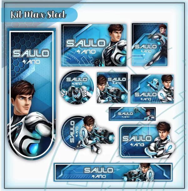 Arquivo Etiqueta Escolar Max Steel