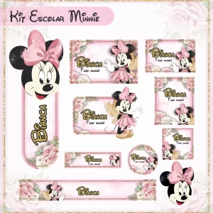 Arquivo Etiqueta Escolar Minnie Fada