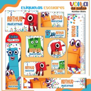 Arquivo Etiqueta Escolar Numberblocks