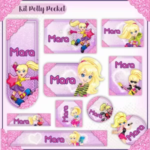 Arquivo Etiqueta Escolar Polly Pocket