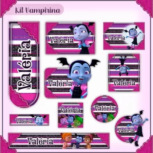 Arquivo Etiqueta Escolar Vampirina