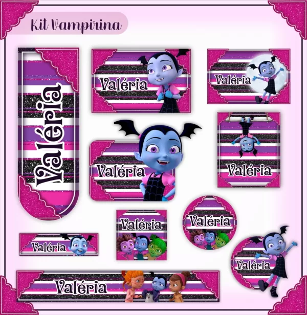 Arquivo Etiqueta Escolar Vampirina