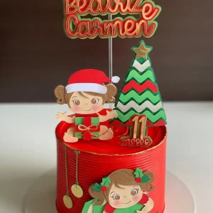 Arquivo Topo Bolo Natal Menina Studio