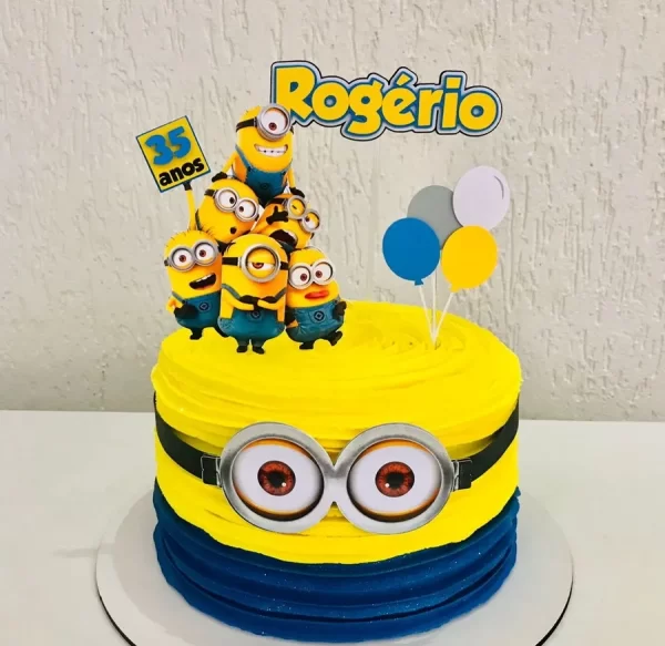 Arquivo Topo De Bolo Minions Studio