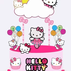 Arquivo Topo de Bolo Hello Kitty Studio