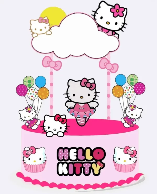 Arquivo Topo de Bolo Hello Kitty Studio