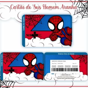 Artes Digital Cartão Sus Homem Aranha