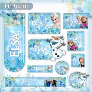 Artes Digital Etiqueta Escolar Frozen