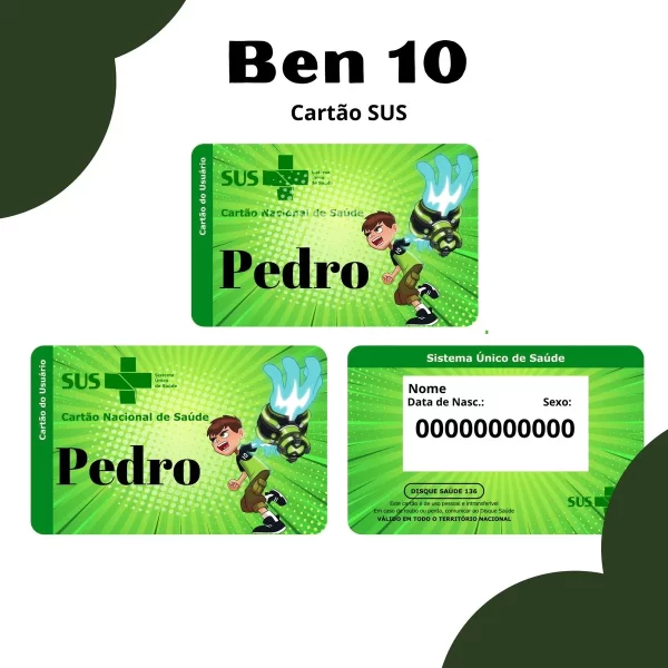 Artes Para Cartão Sus Ben 10 Pdf e Png