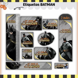 Volta as Aulas Etiqueta Escolar Batman