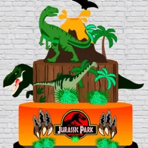 Arquivo Topo de Bolo Jurassic Park Studio