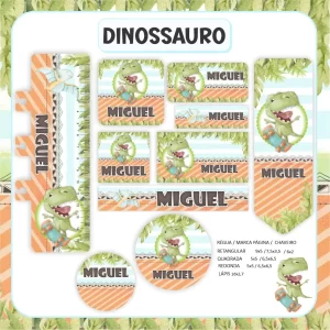 Etiqueta Dinossauros Studio, Png e Pdf