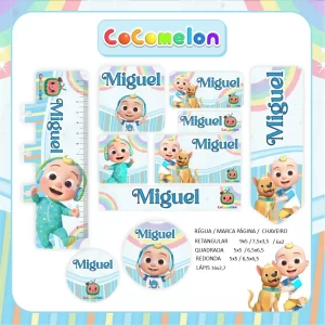 Etiqueta Escolar Cocomelon Png e Pdf