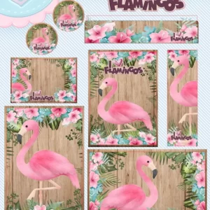 Etiqueta Escolar Flamingo Studio e Pdf