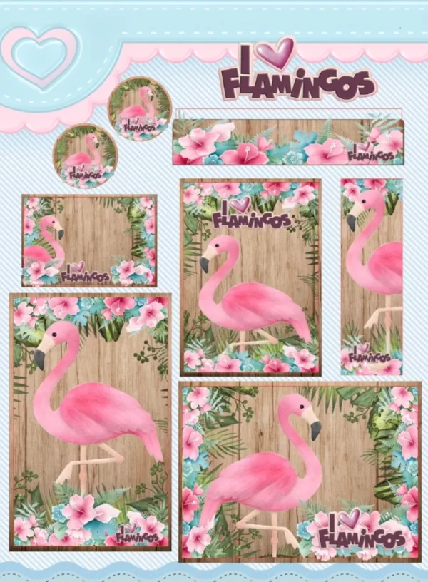 Etiqueta Escolar Flamingo Studio e Pdf