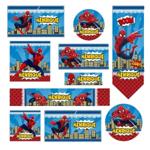 Etiqueta Escolar Homem Aranha Studio e Pdf