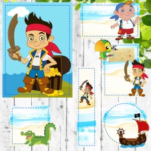 Etiqueta Escolar Jake e os Piratas Studio