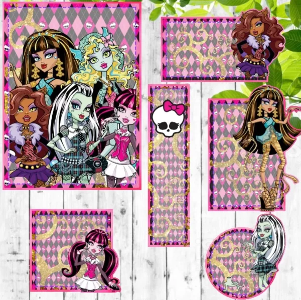 Etiqueta Escolar Monster High Studio